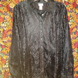 Womens XL Jaclyn Smith Lace Blouse
